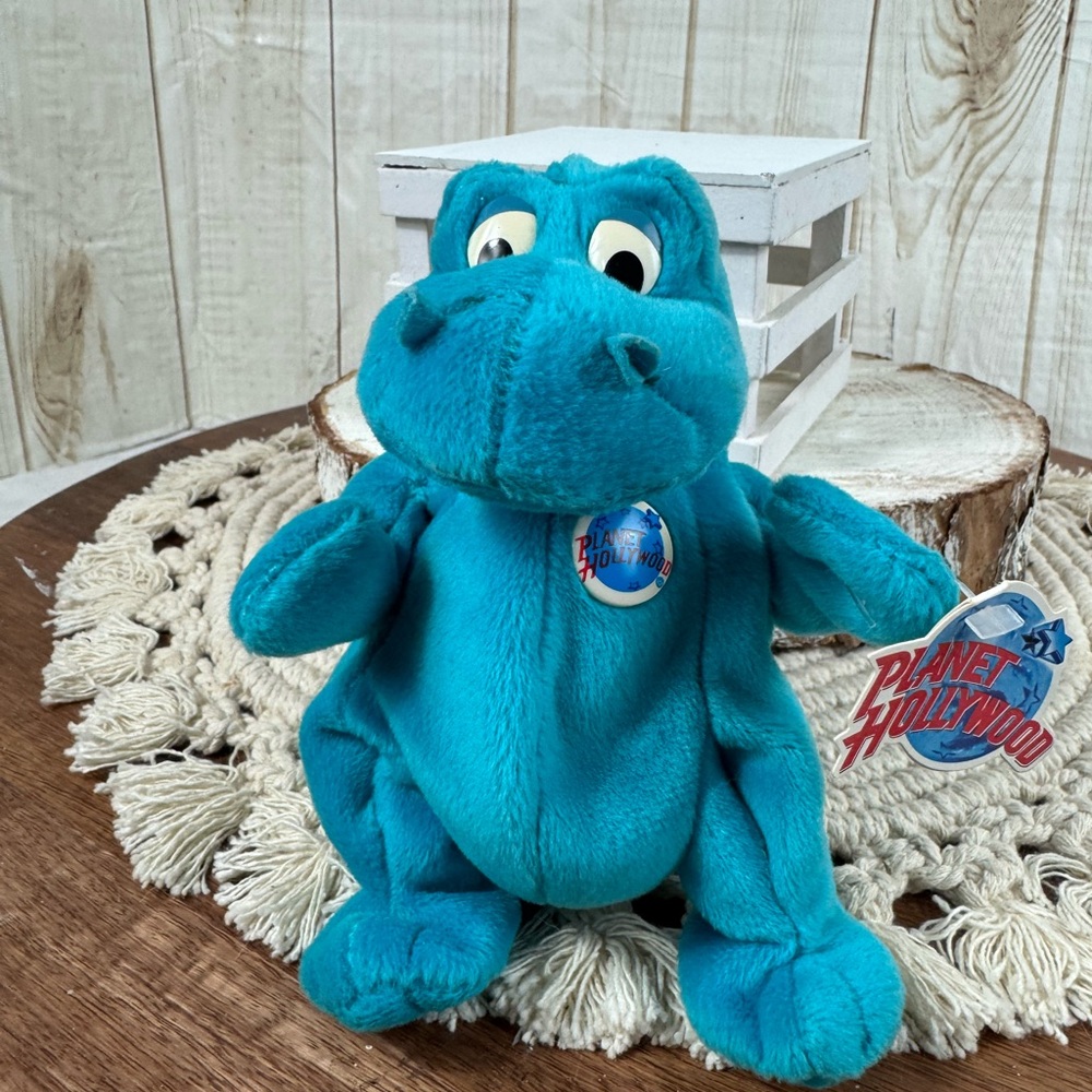 Planet Hollywood Bubba Teal Plush Reptile Toy - Cute Collectible